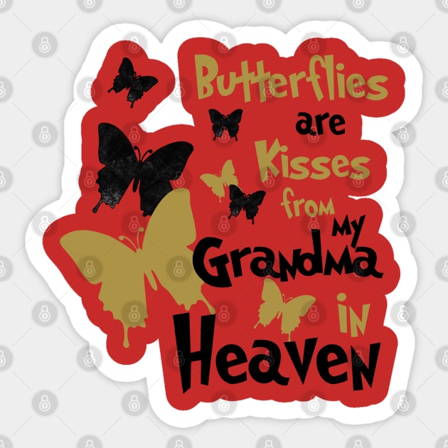 Butterflies Are Kisses From My Grandma In Heaven Sticker by PeppermintClover